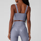 Airlift Winter Warm Cropped Supermoto Tank Top — Fog
