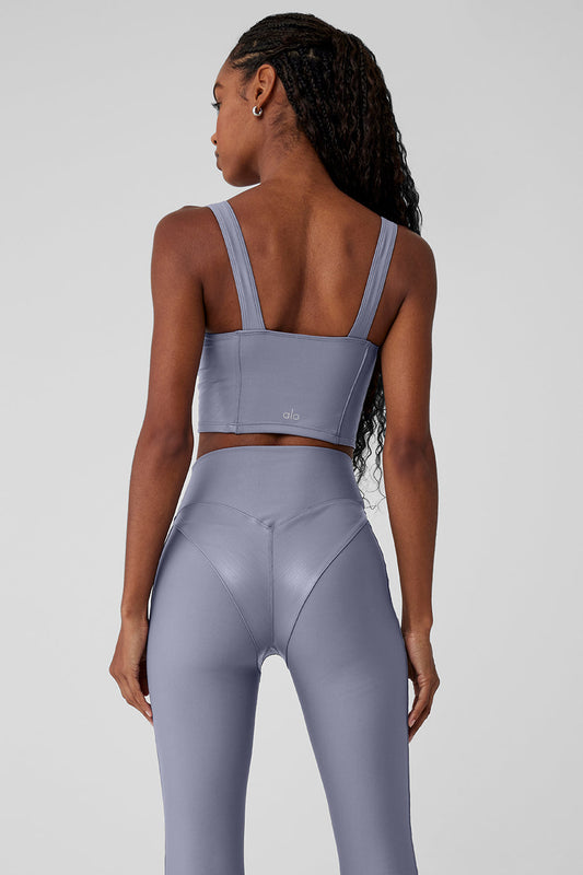 Airlift Winter Warm Cropped Supermoto Tank Top — Fog