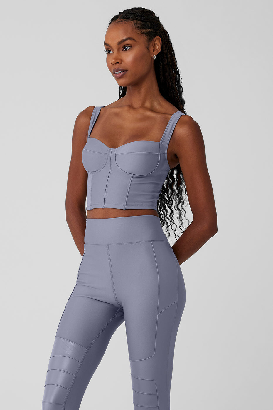 Airlift Winter Warm Cropped Supermoto Tank Top — Fog