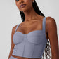Airlift Winter Warm Cropped Supermoto Tank Top — Fog