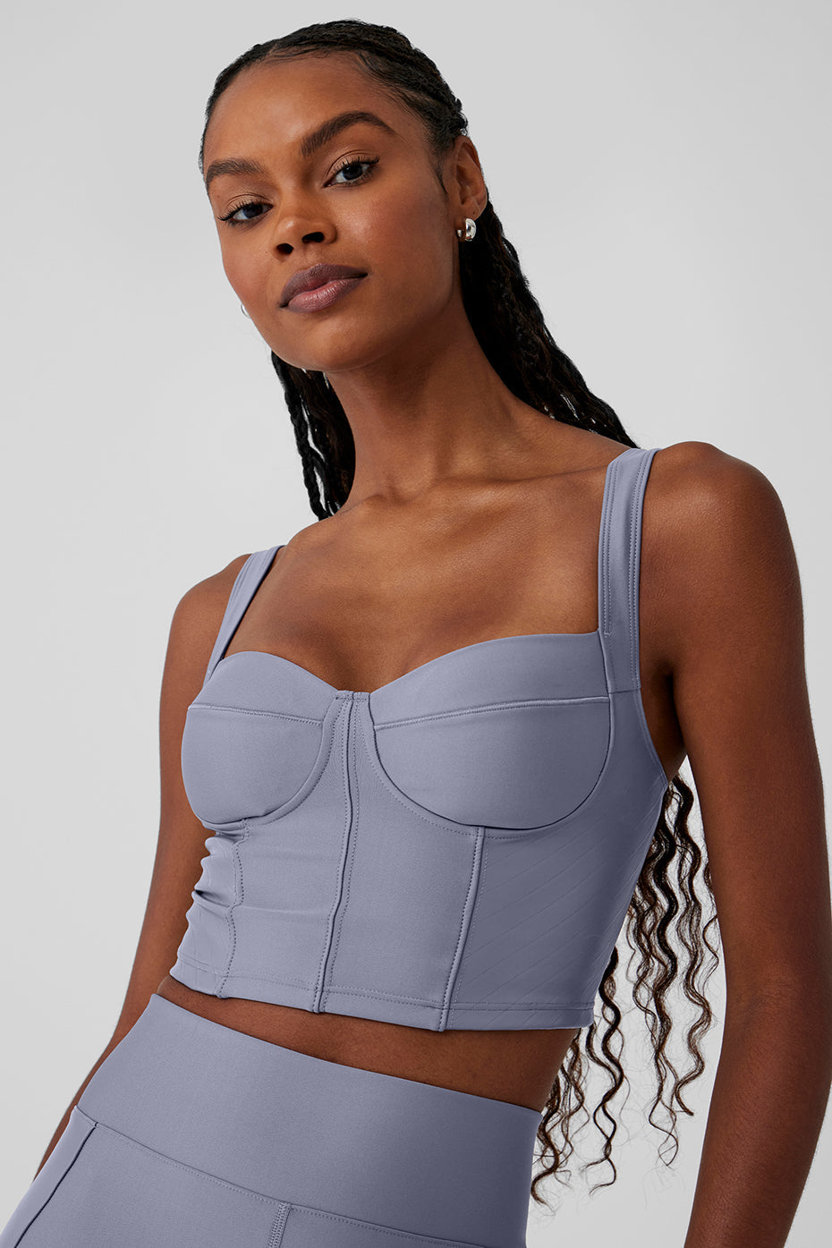 Airlift Winter Warm Cropped Supermoto Tank Top — Fog