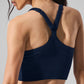 Seamless Ribbed Favorite Sports Bra Tank Top — Navy