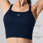 Seamless Ribbed Favorite Sports Bra Tank Top — Navy
