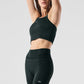 Seamless Ribbed Favorite Sports Bra Tank Top — Charcoal Green