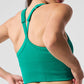 Seamless Ribbed Favorite Sports Bra Tank Top — Spruce Green