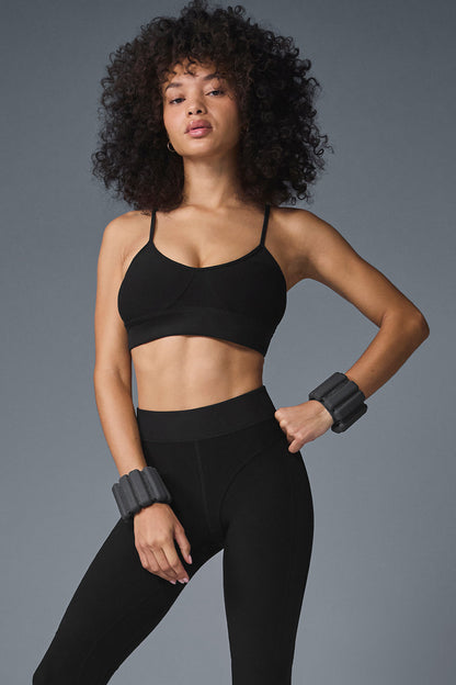 Alosoft Head Start Sports Bra — Black