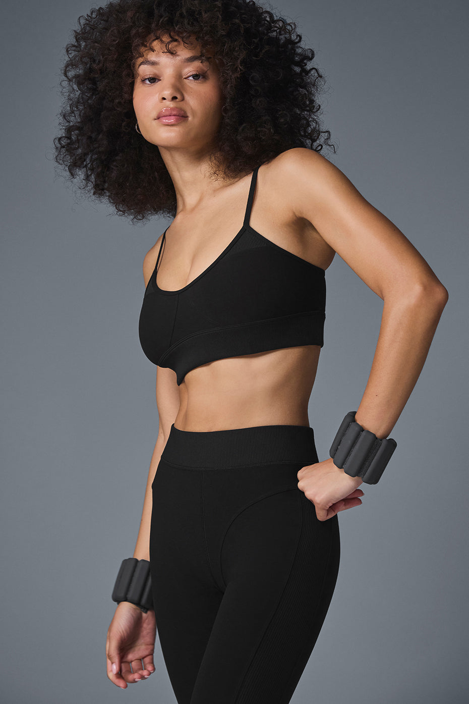 Alosoft Head Start Sports Bra — Black