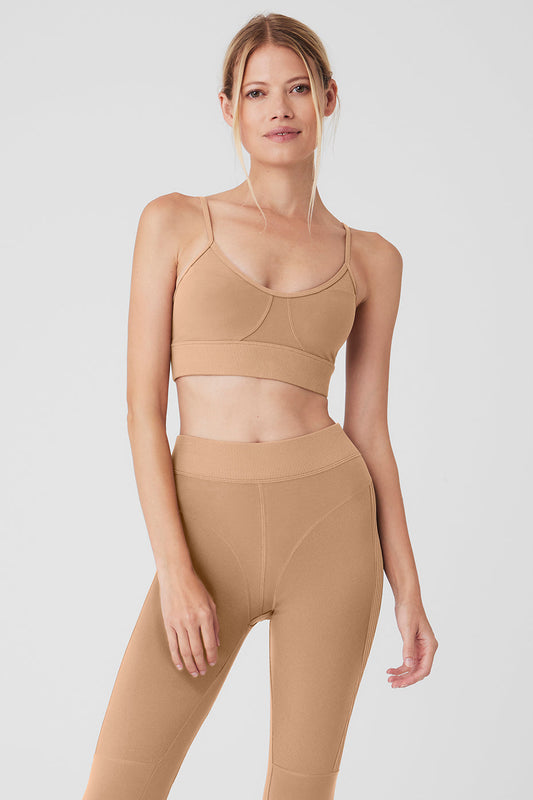 Alosoft Head Start Sports Bra — Toasted Almond