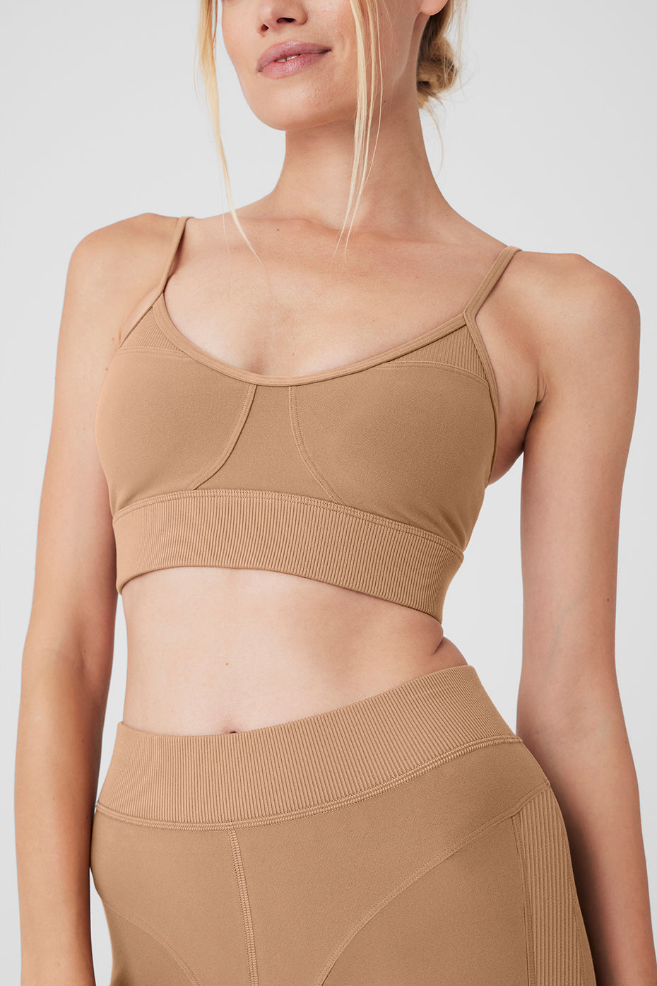 Alosoft Head Start Sports Bra — Toasted Almond