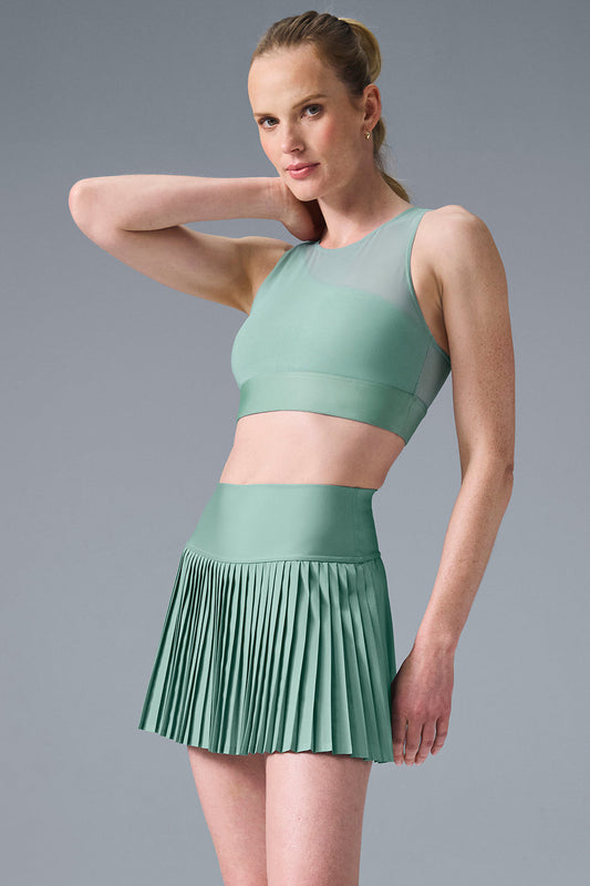 Airlift Mesh Coastline Sports Bra — Botanical Green