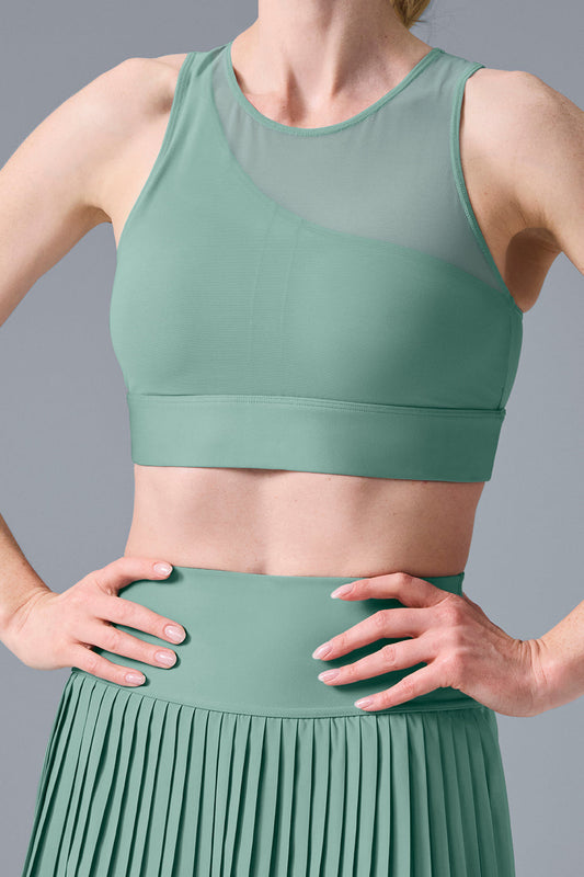 Airlift Mesh Coastline Sports Bra — Botanical Green