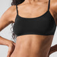 Sheer Glow Sports Bra — Black