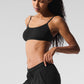 Sheer Glow Sports Bra — Black