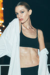 Sheer Glow Sports Bra — Black