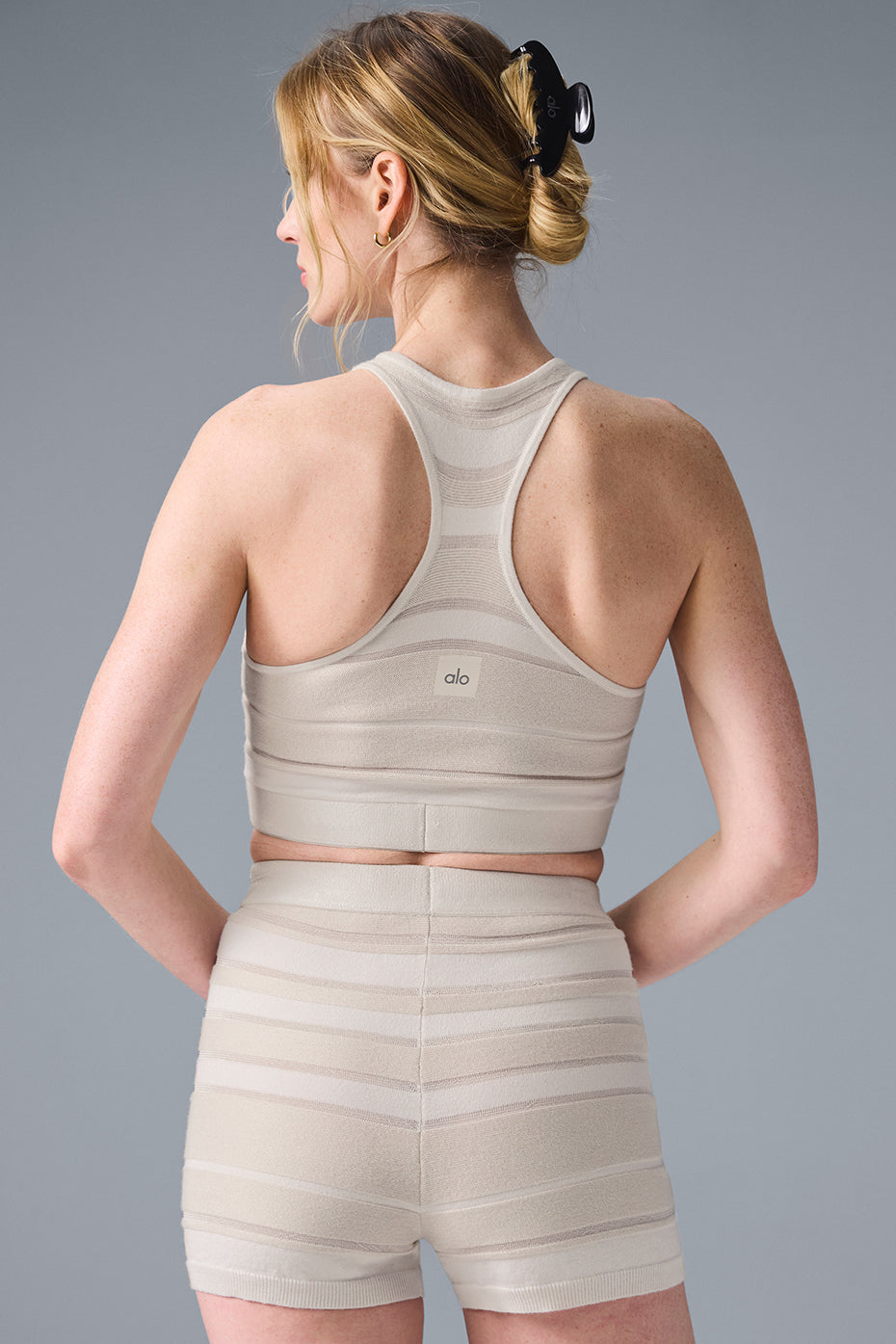 Sport Play Knit Sports Bra — Ivory/Alabaster