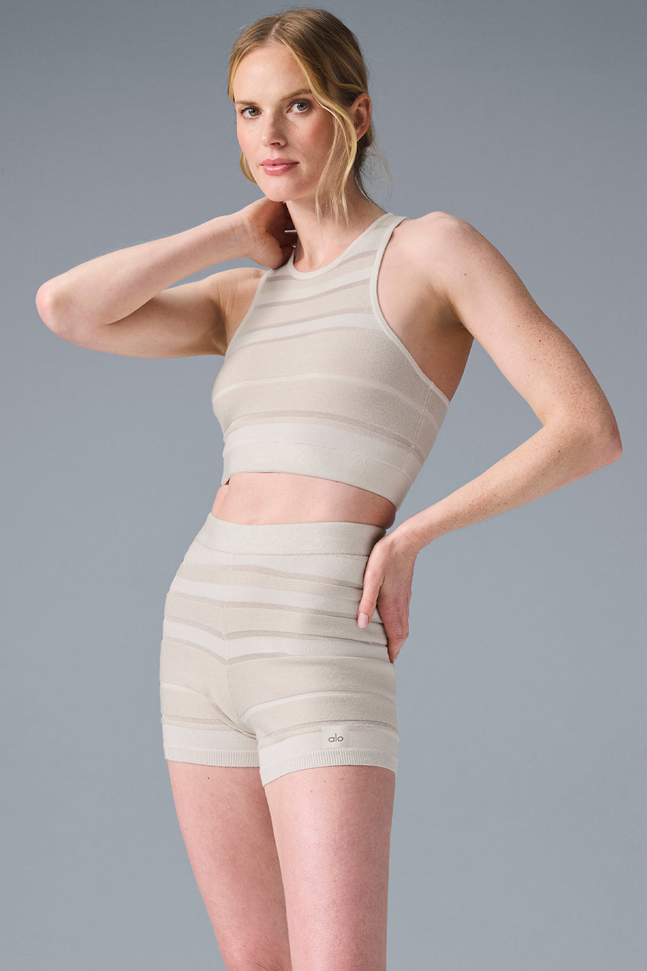 Sport Play Knit Sports Bra — Ivory/Alabaster