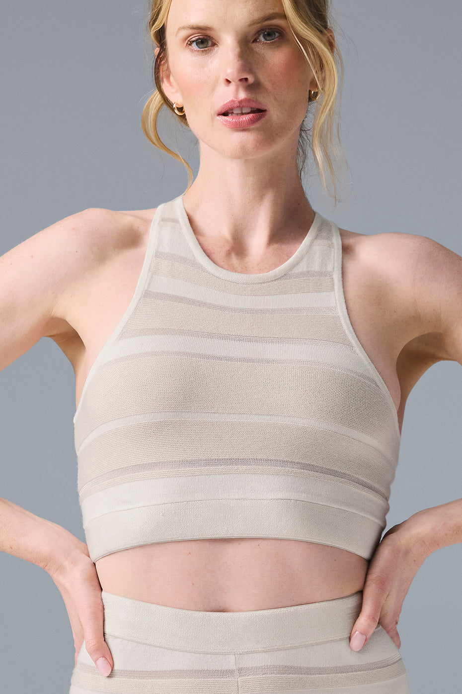 Sport Play Knit Sports Bra — Ivory/Alabaster