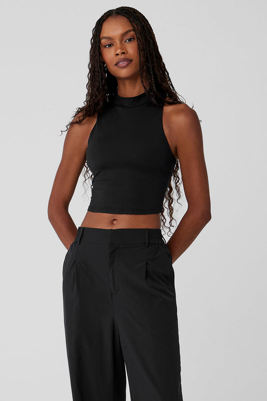 Alosoft Top That Sports Bra Tank Top — Black