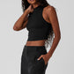 Alosoft Top That Sports Bra Tank Top — Black