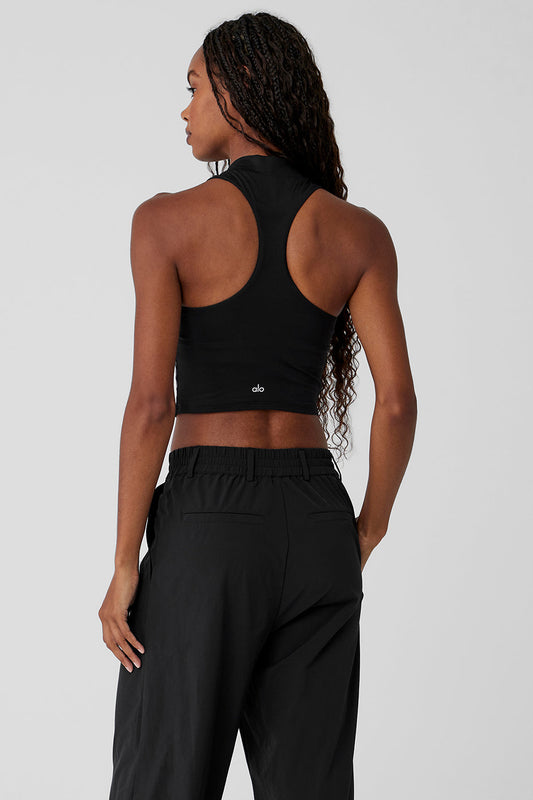 Alosoft Top That Sports Bra Tank Top — Black