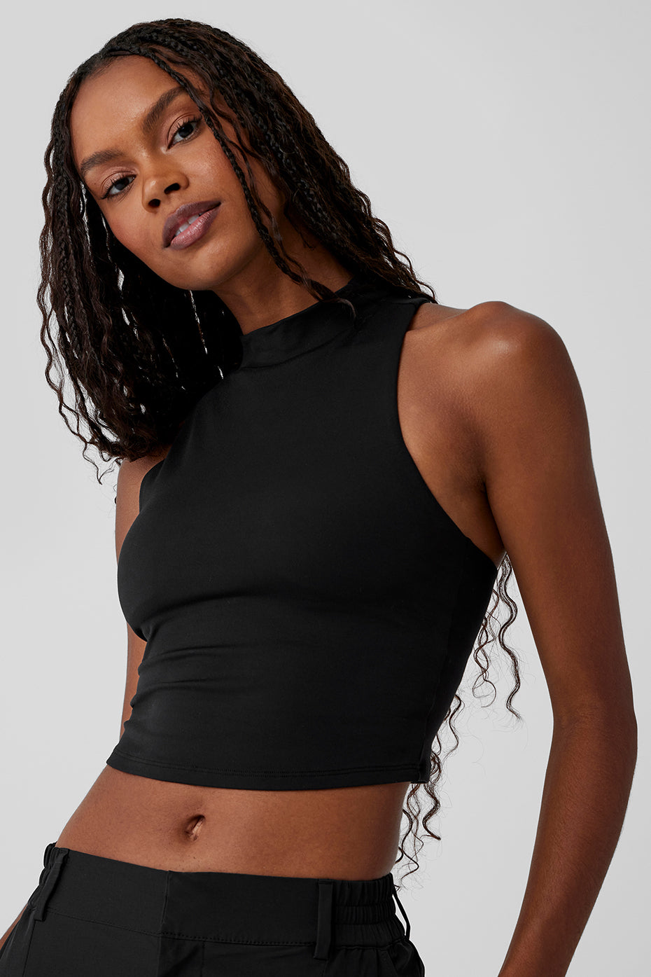 Alosoft Top That Sports Bra Tank Top — Black