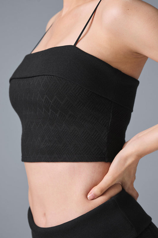 Doubles Only Sports Bra Tank Top — Black