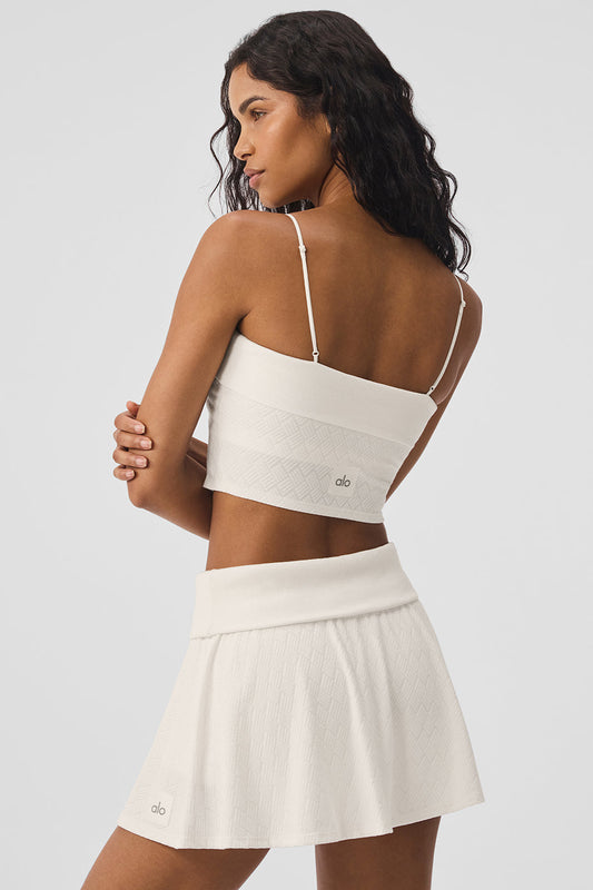 Doubles Only Sports Bra Tank Top — Ivory