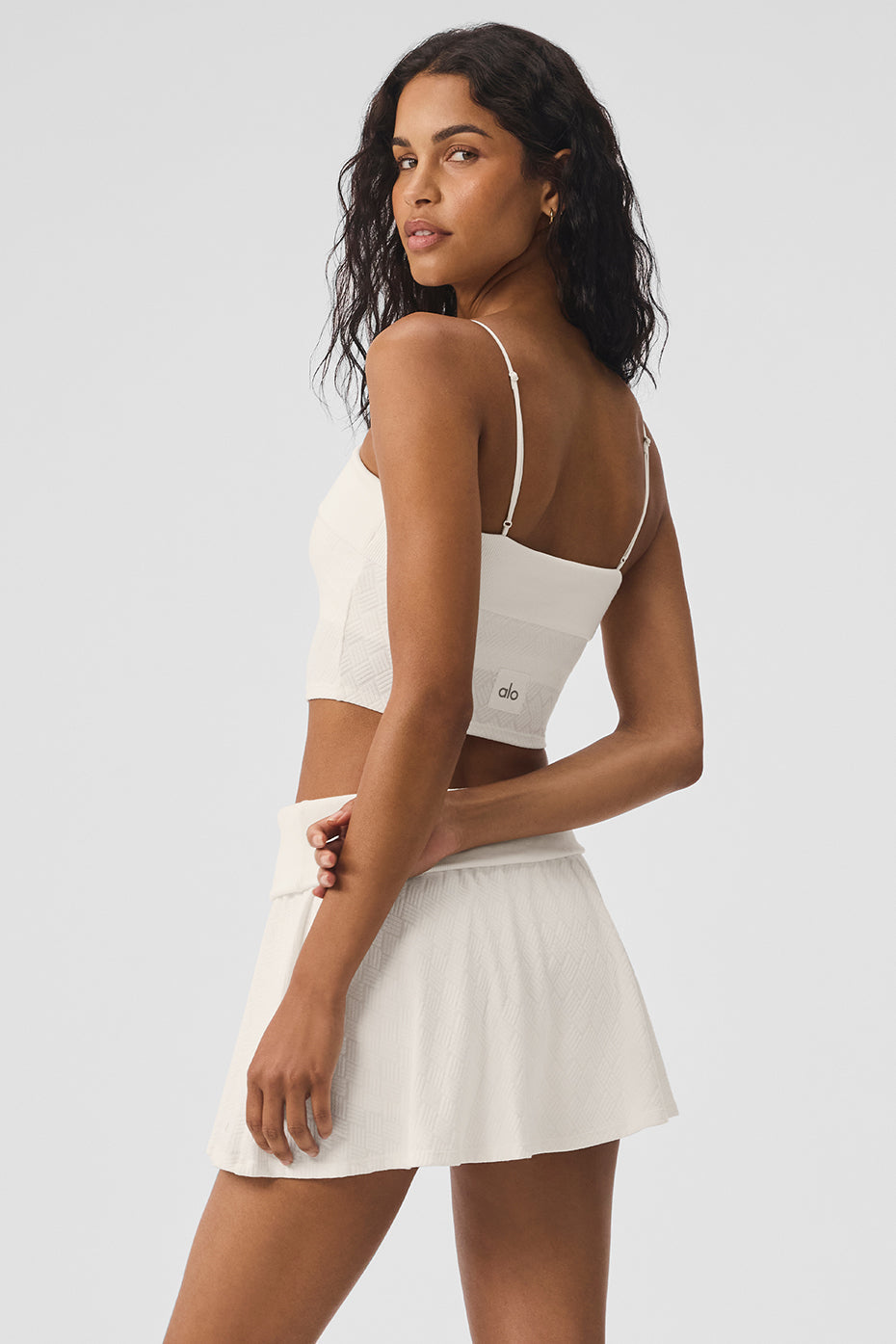 Doubles Only Sports Bra Tank Top — Ivory