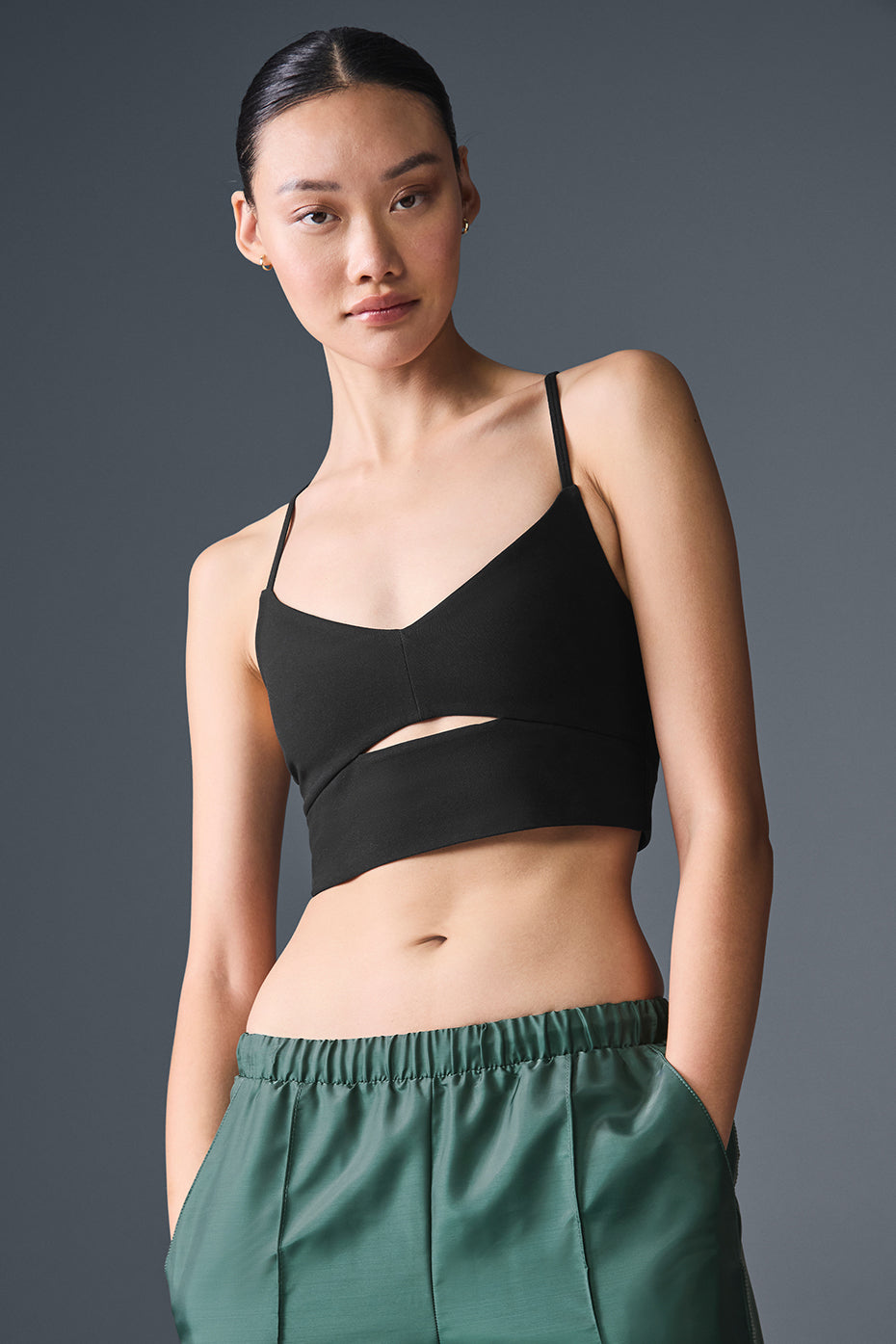 Alosoft Highlight Sports Bra — Black