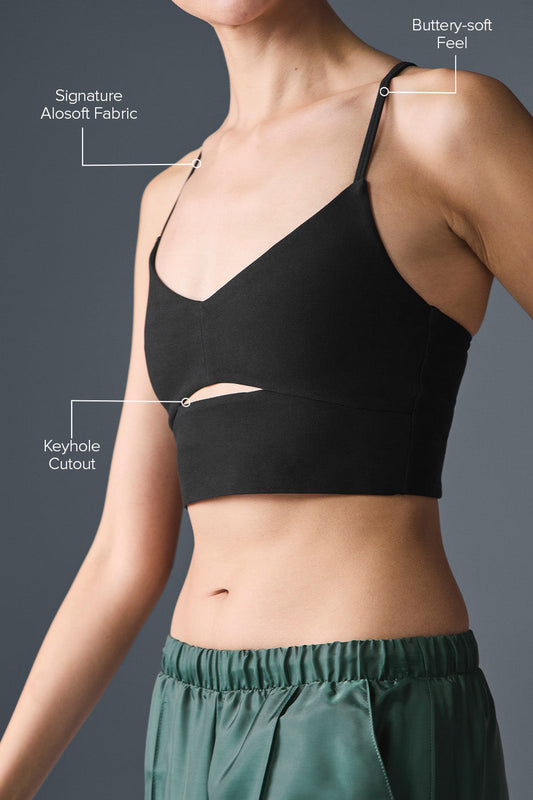 Alosoft Highlight Sports Bra — Black