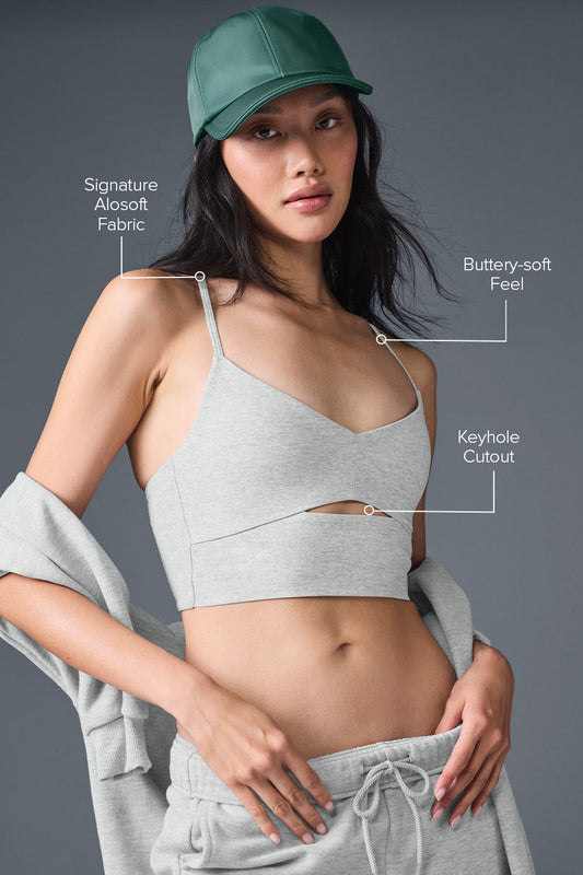 Alosoft Highlight Sports Bra — Athletic Heather Grey