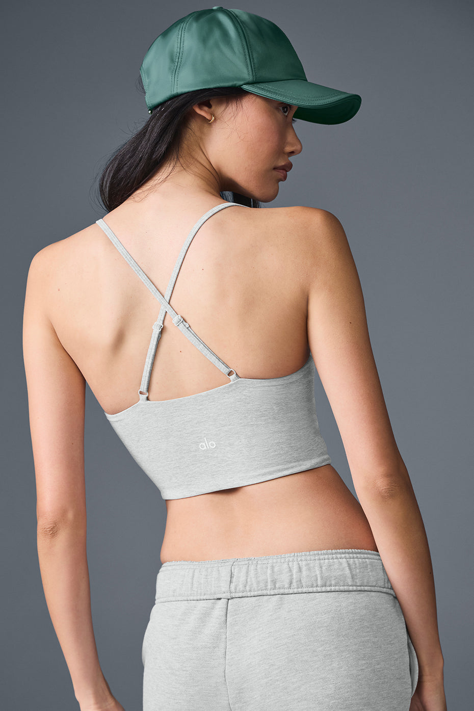 Alosoft Highlight Sports Bra — Athletic Heather Grey