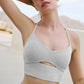 Alosoft Highlight Sports Bra — Athletic Heather Grey