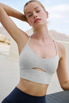 Alosoft Highlight Sports Bra — Athletic Heather Grey