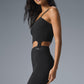 Denim Knit Garter Tank Top — Black/Anthracite