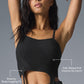 Denim Knit Garter Tank Top — Black/Anthracite