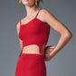 Denim Knit Garter Tank Top — Bold Red/Dark Bold Red