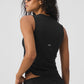 Ribbed En Pointe Tank Top — Black