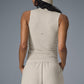 Ribbed En Pointe Tank Top — Oatmeal Heather