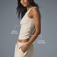 Ribbed En Pointe Tank Top — Oatmeal Heather
