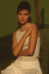 Ribbed En Pointe Tank Top — Oatmeal Heather