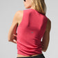 Ribbed En Pointe Tank Top — Candy Red