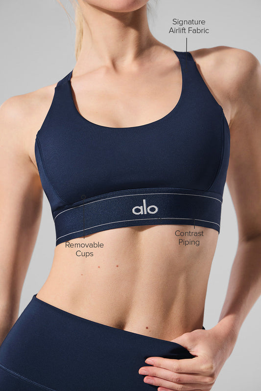 Airlift Suit Up Sports Bra — Navy/Navy