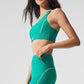 Airlift Suit Up Sports Bra — Spruce Green/White