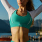 Airlift Suit Up Sports Bra — Spruce Green/White