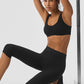 Alosoft Center Stage Sports Bra — Black