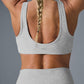 Alosoft Center Stage Sports Bra — Athletic Heather Grey