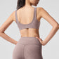 Alosoft Center Stage Sports Bra — Dark Pink Quartz Heather