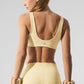 Alosoft Center Stage Sports Bra — Warm Butter Heather