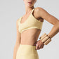 Alosoft Center Stage Sports Bra — Warm Butter Heather